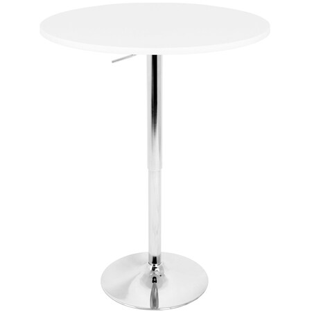 Lumisource Elia Adjustable Bar Table in White BT-TLELIA27 W